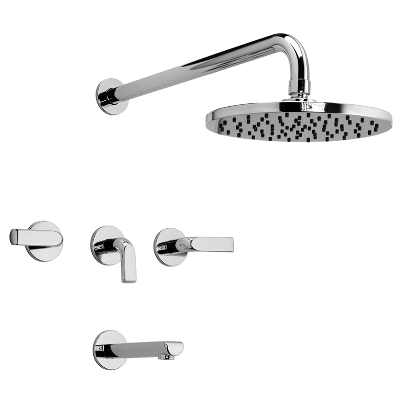 Grifería de Ducha con Transferencia FV Línea Ciprés Cromo 103/N2