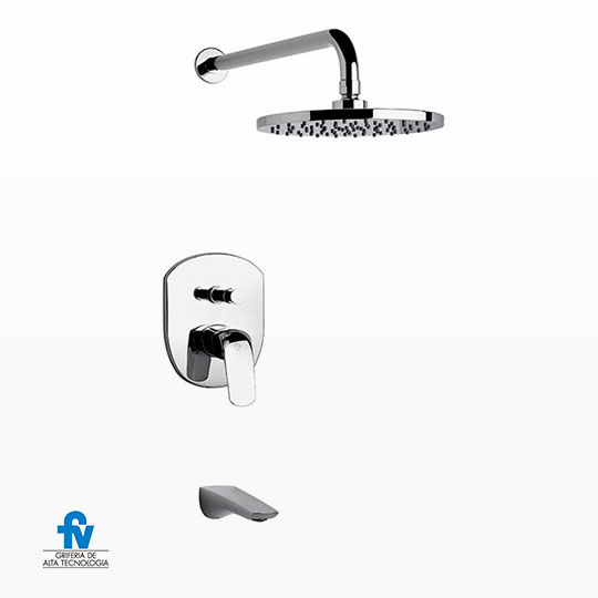 Grifería Monocomando de Ducha FV Línea Epuyén Cromo 106/L2