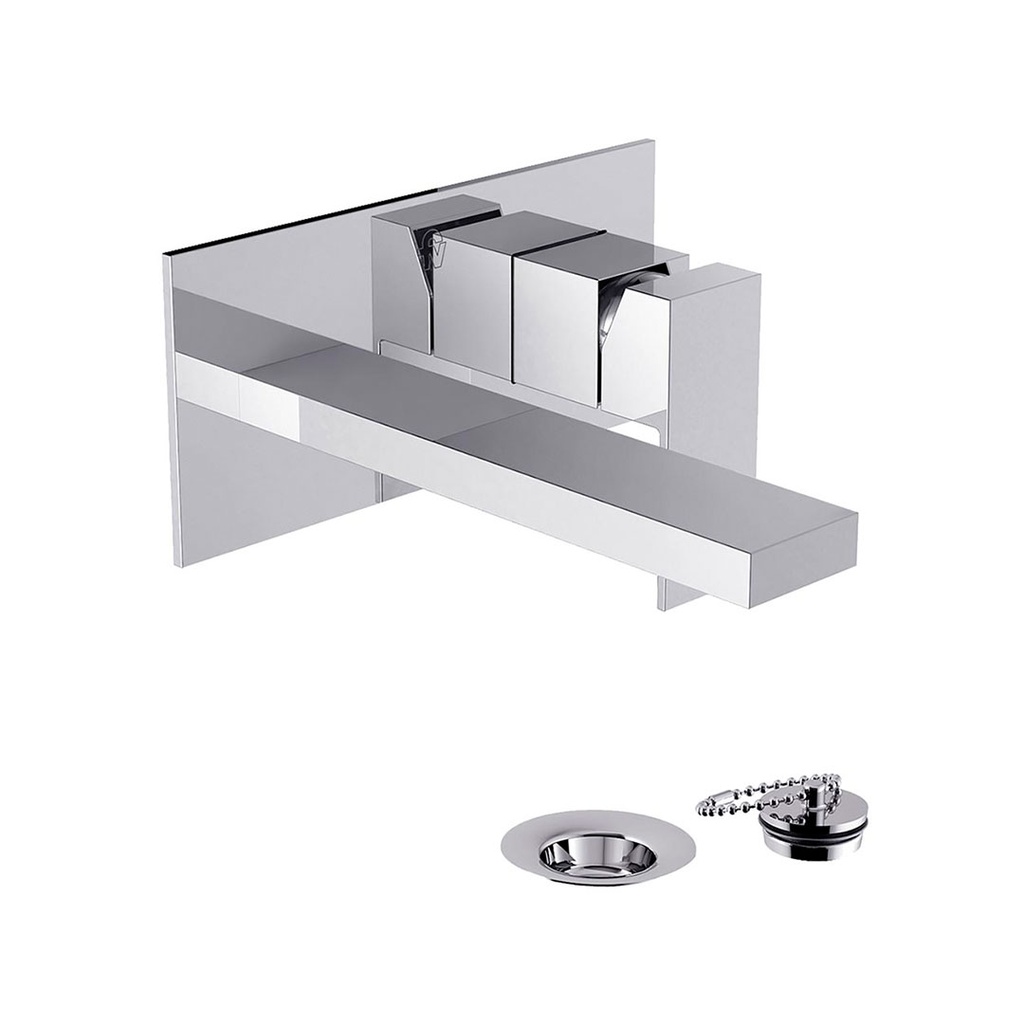 Grifería Monocomando de Pared para Lavatorio FV Dominic Cromo 206/85N