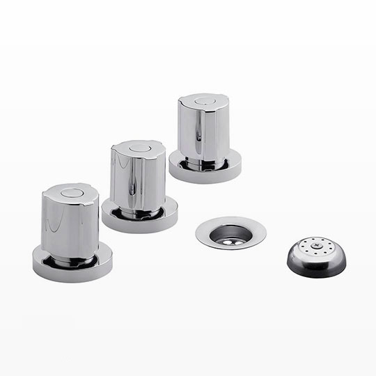 Grifería Doble Comando de Bidet FV Línea Radal Cromo 295/C7