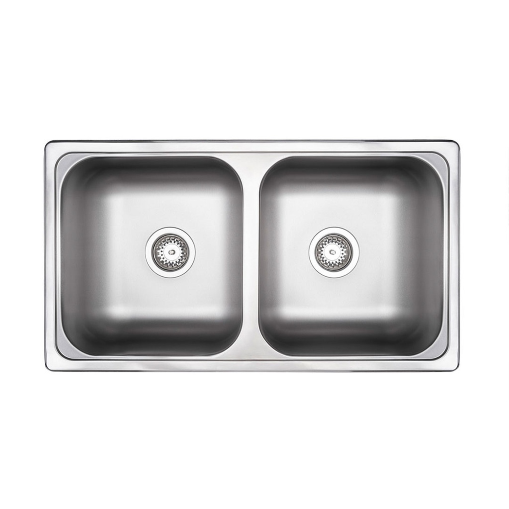 Pileta de Cocina Doble Mi Pileta (Enc.) 76x41x18cm 306E