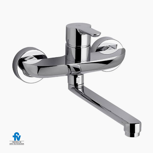 Grifería Monocomando de Cocina de Pared FV Puelo Cromo 406/B5