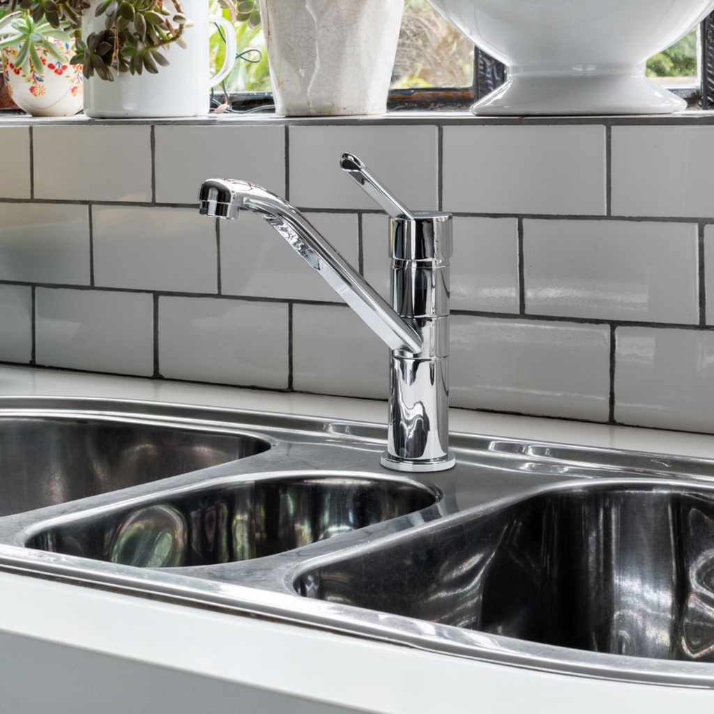 Grifería Monocomando de Cocina Pico Alto FV Newport Cromo 411.02/B2