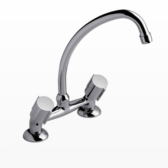 Grifería Doble Comando de Cocina de Mesada FV California Cromo 416/17