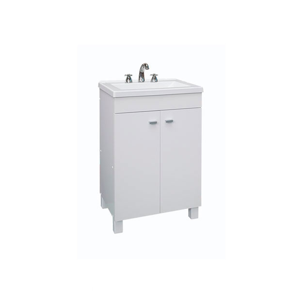 Vanitory de Pie 52cm Amube Línea Alba Blanco (Bacha Poliuretano)