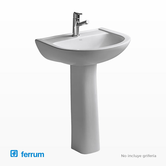 Lavatorio 1 Agujero Ferrum Línea Bari Blanco LKM1 B