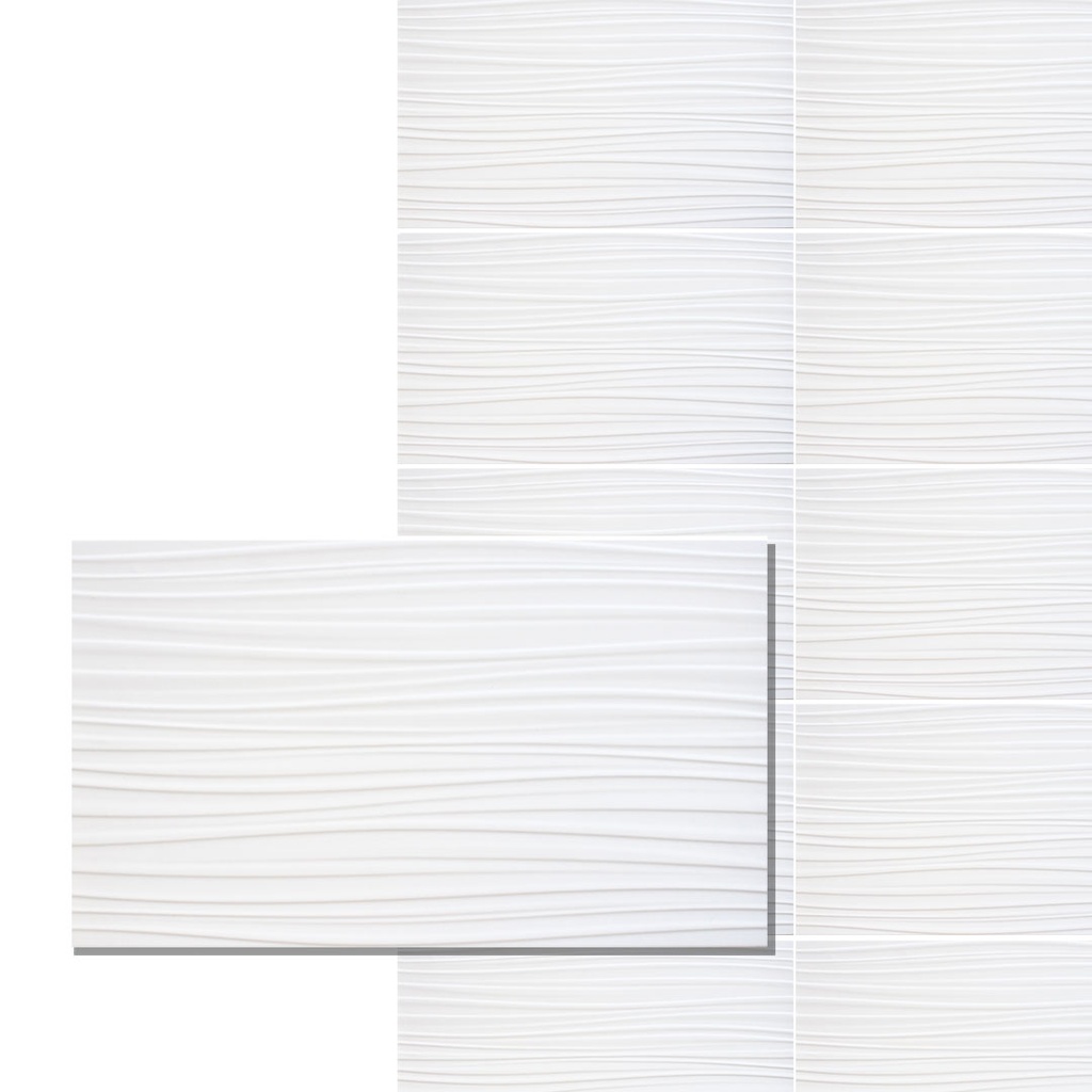 Cerámico Cortines Boreal Blanco 35x60 (1ra Calidad)