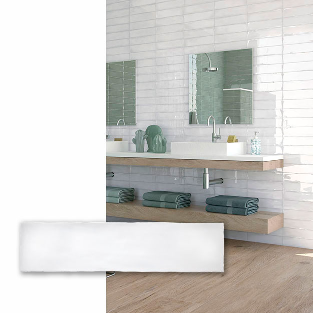 Revestimiento Colonial White Brillante 7.5x30