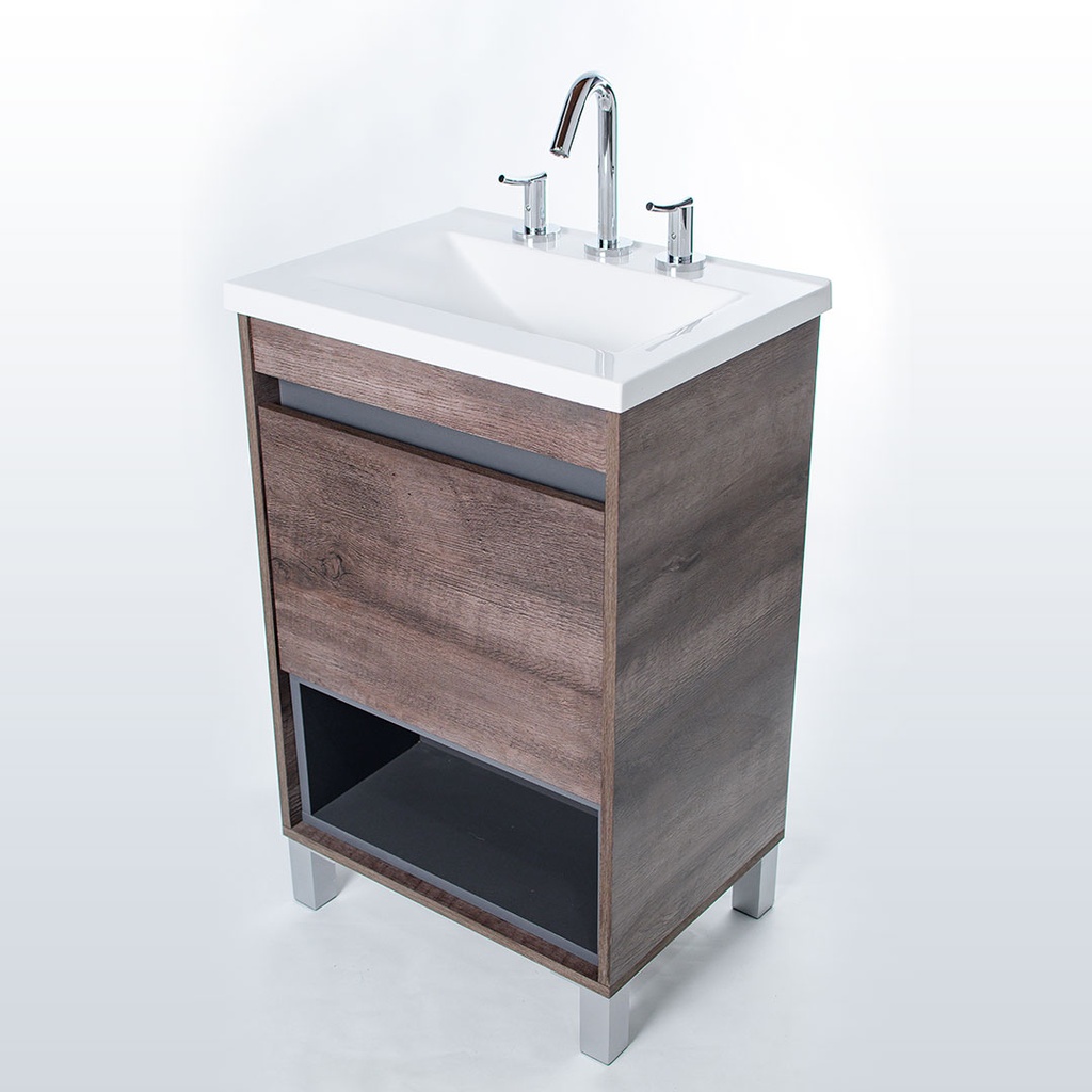 Vanitory de Pie 50cm 3 Agujeros Watervan Dokker Terra