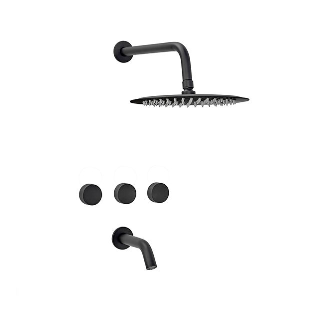 Grifería de Ducha con Transferencia Peirano Fabric Black 80-100N