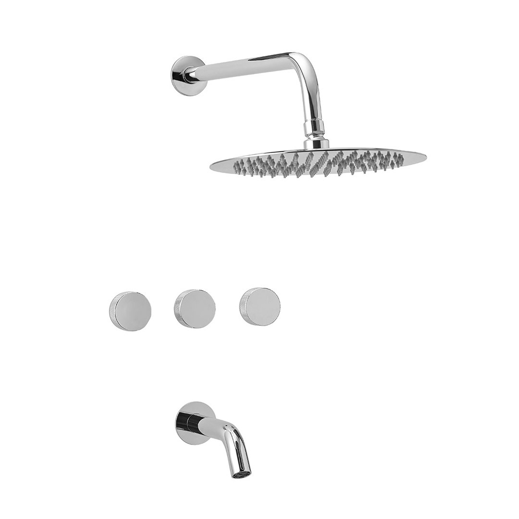 Grifería de Ducha con Transferencia Peirano Fabric Cromo 80-100C