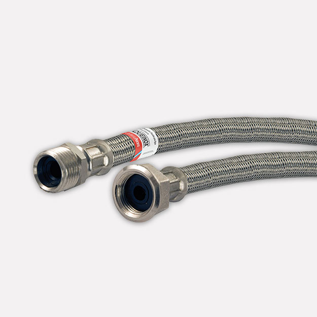 Flexible Mallado Queinox (x2) Macho Móvil 1/2" x 30cm