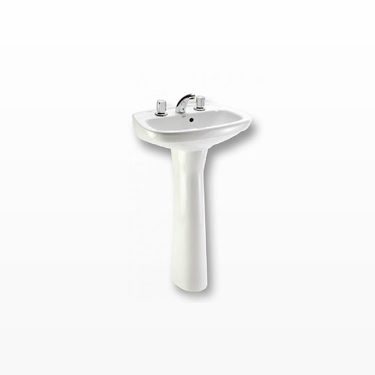 Lavatorio 3 Agujeros Roca Línea Italiana 49cm Blanco (Capea)