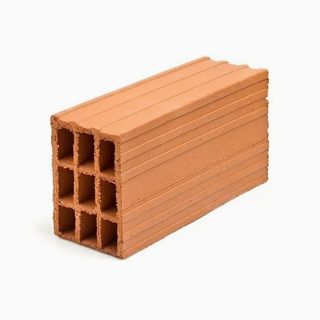 Ladrillo Hueco Cerámico 12x18x33 (9 Agujeros)