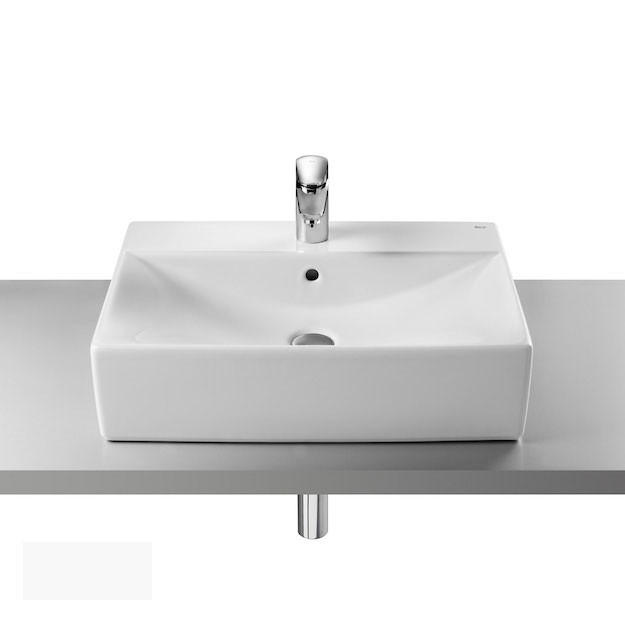 Bacha de Apoyo Roca Diverta 47cm 1 Agujero Blanco