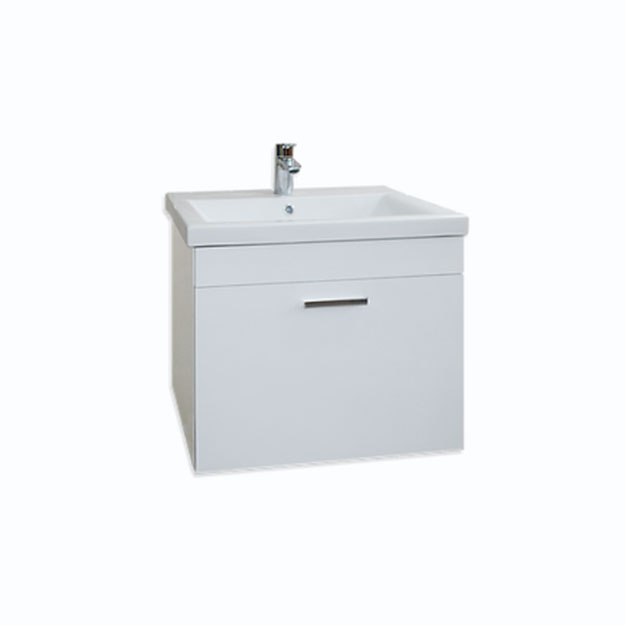 Vanitory Colgante 54cm 1 Agujero Amube Lyon Blanco (Mesada Loza) 6462