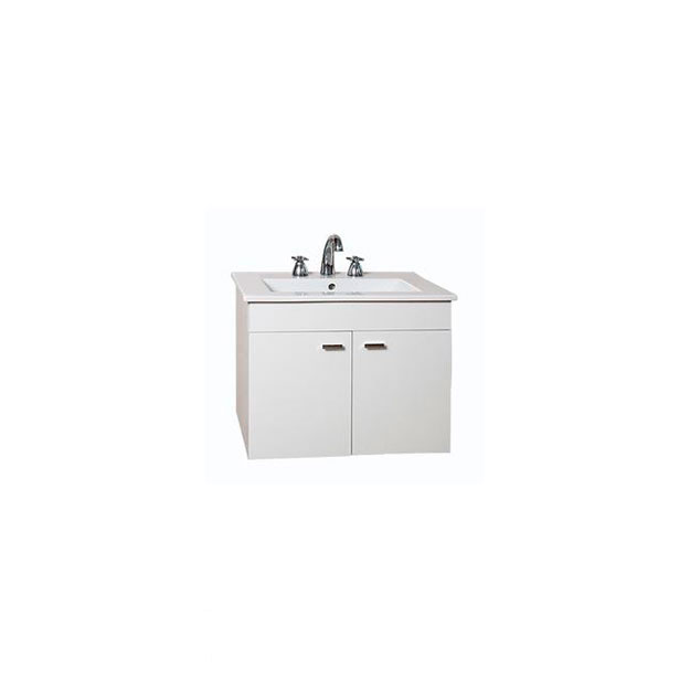 Vanitory Colgante 62cm 3 Agujeros Amube Niza Blanco (Mesada Loza) 6455