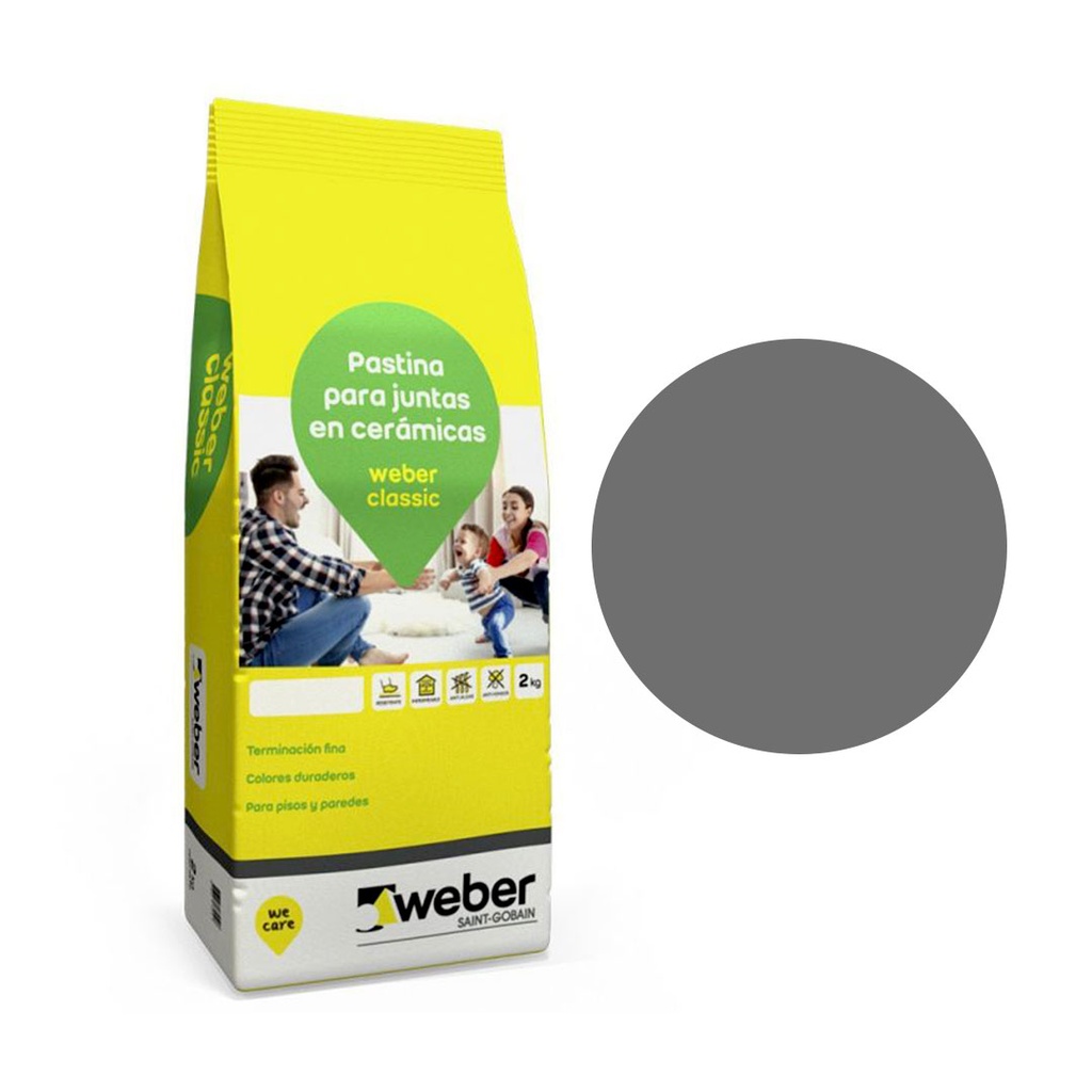 Pastina Weber Classic Color Plomo (Bolsa 2kg)