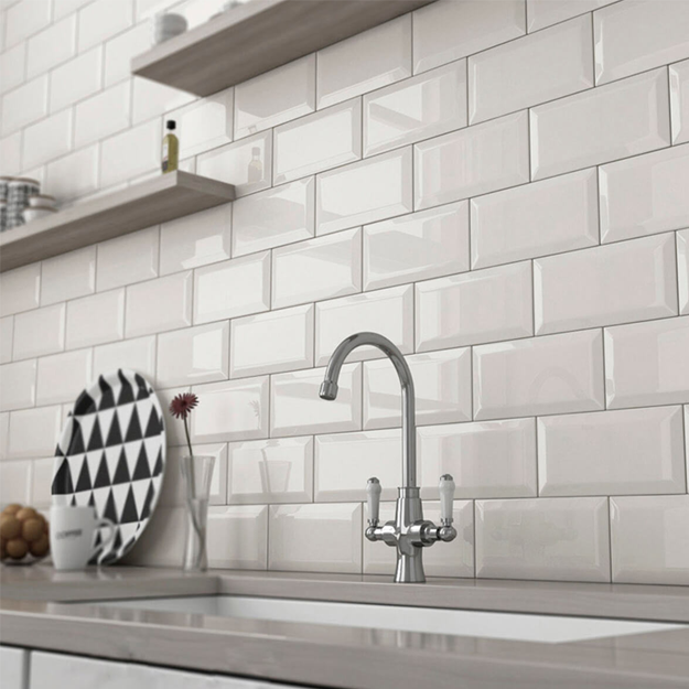 Revestimiento Gabriella Subway Blanco Brillante 7.5x15 (1ra Calidad)