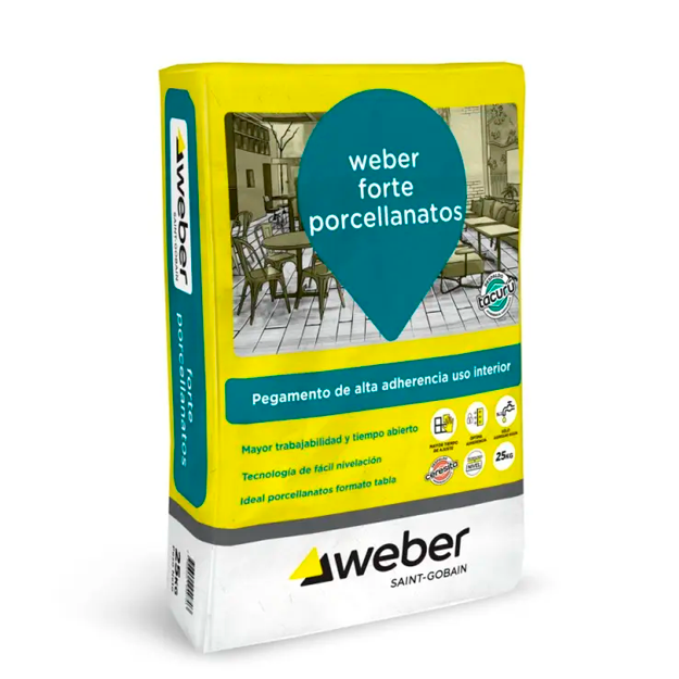 Pegamento para Porcelanato Weber Forte (Bolsa 25kg) 92-0122
