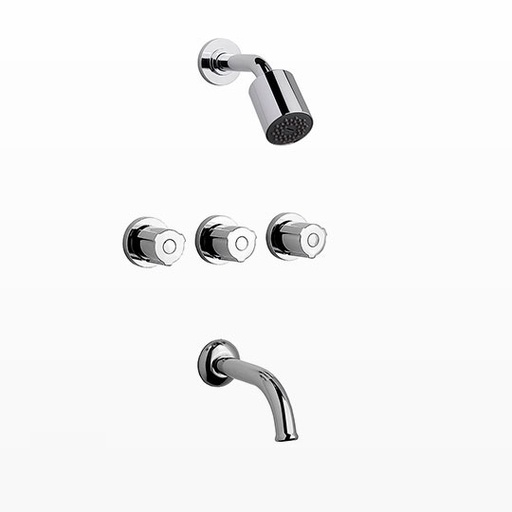 [18642] Grifería de Ducha (Lluvia) con Transferencia FV Línea Radal Cromo 103/C7