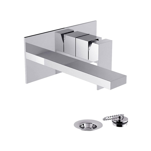 [27456] Grifería Monocomando de Pared para Lavatorio FV Dominic Cromo 206/85N