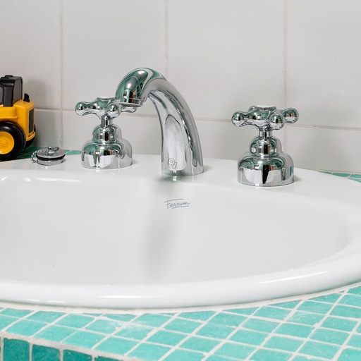 [16133] Grifería Doble Comando de Lavatorio FV Línea Malena Cromo 207/16