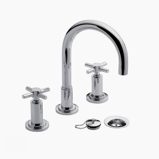 [17573] Grifería Doble Comando de Lavatorio FV Línea Temple Cromo 207/87