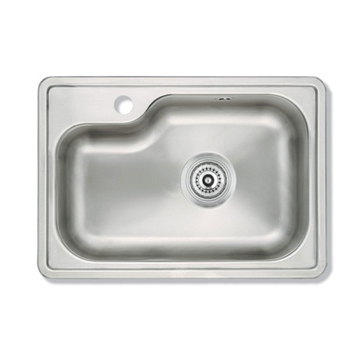 [21628] Pileta de Cocina Simple Mi Pileta (Enc.) 54x36x20cm Satinada 801E