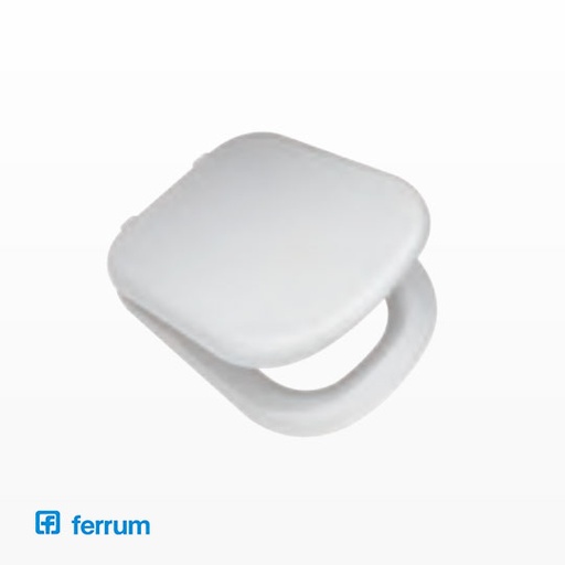 [11977] Asiento de Inodoro Ferrum Línea Bari MDF Herraje Nylon TKM B