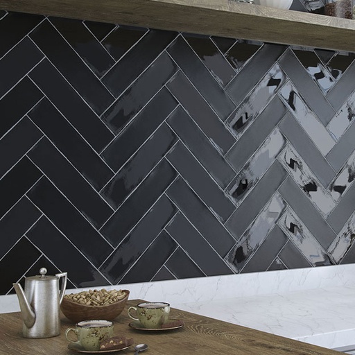 [30048] Revestimiento Colonial Black Brillante 7.5x30