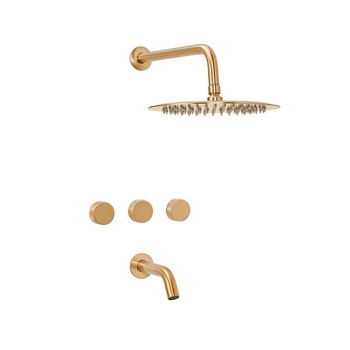 [51116] Grifería de Ducha con Transferencia Peirano Fabric Gold 80-100G