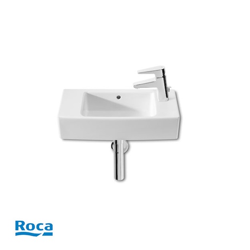 [26670] Lavatorio 1 Agujero Derecho Roca Línea Hall 50cm Blanco