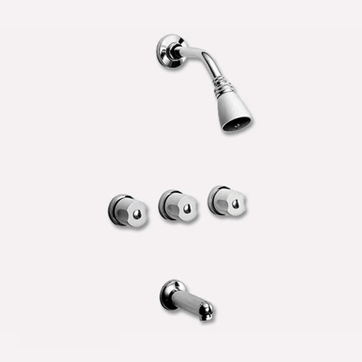 [24086] Grifería de Ducha con Transferencia Peirano Laza Cromo 429