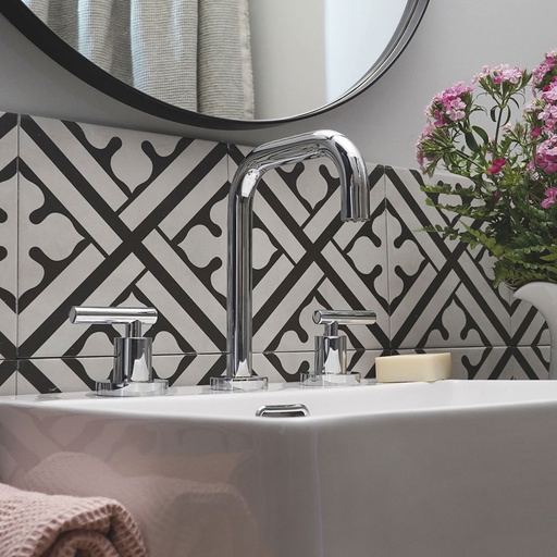 [51821] Grifería de Lavatorio Peirano Línea Mallorca Cierre Cerámico 60-131