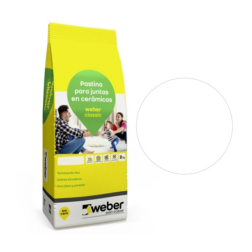 [58640] Pastina Weber Classic Color Nieve (Bolsa 2kg)