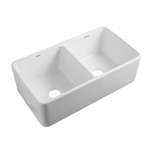 [51871] Bacha de Apoyo Doble Peirano Loza Blanca 83.8x45.7cm BCH17