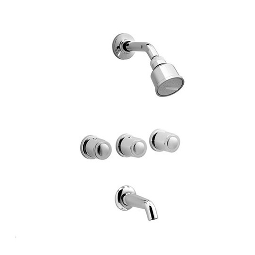 [51253] Grifería de Ducha con Transferencia Peirano Renacer Cromo 80-002