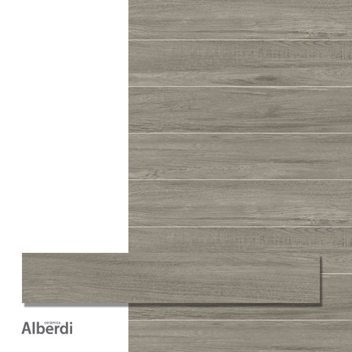 [11395] Porcelanato Alberdi Riga Grey Rectificado 20x120 (2da Calidad)