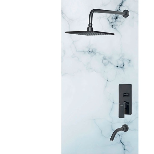 [51054] Grifería Monocomando de Ducha Peirano Soria Black 80-192