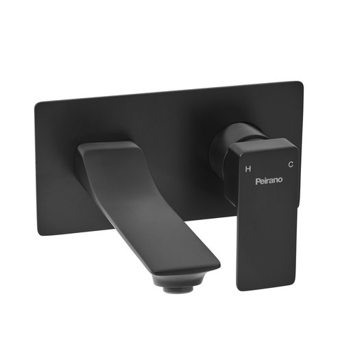 [51056] Grifería Monocomando de Pared Lavatorio Peirano Soria Black 63-192