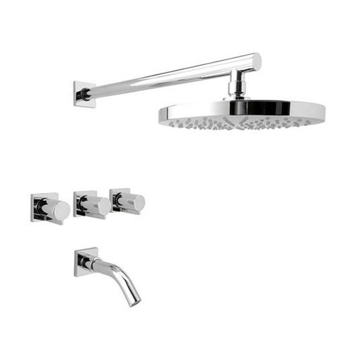 [51853] Grifería de Ducha con Transferencia Peirano Toledo Cromo 80-150