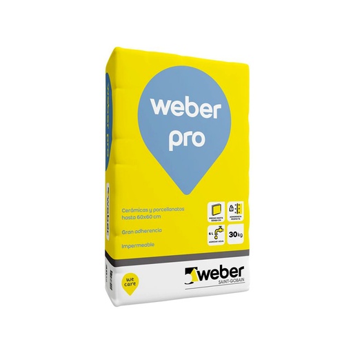 [2134] Pegamento para Porcelanato Weber Pro (Bolsa 25kg) 92-0102